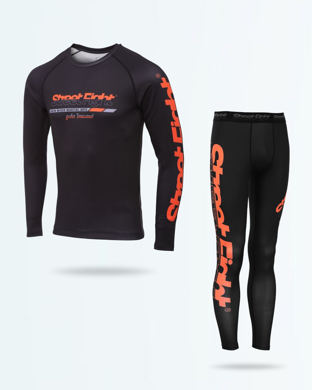 StreetFight Ensemble Rashguard Mma Black/Orange SF024