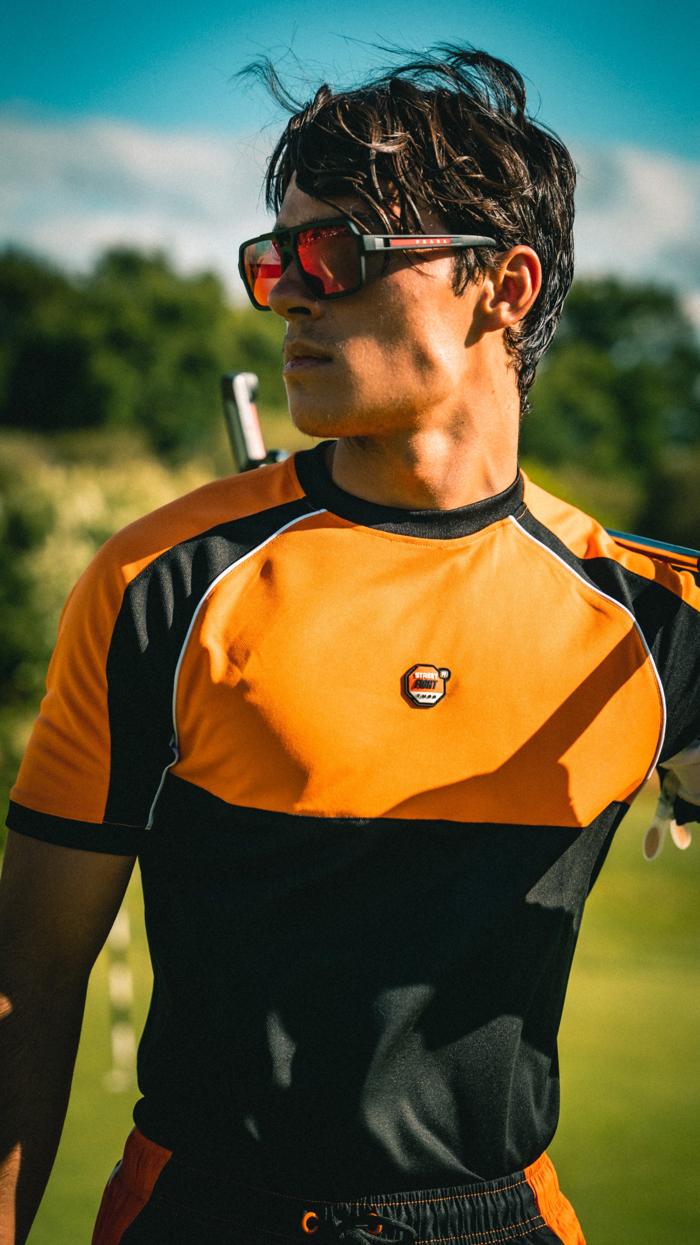 Set short t-shirt SF x Th Black/Orange