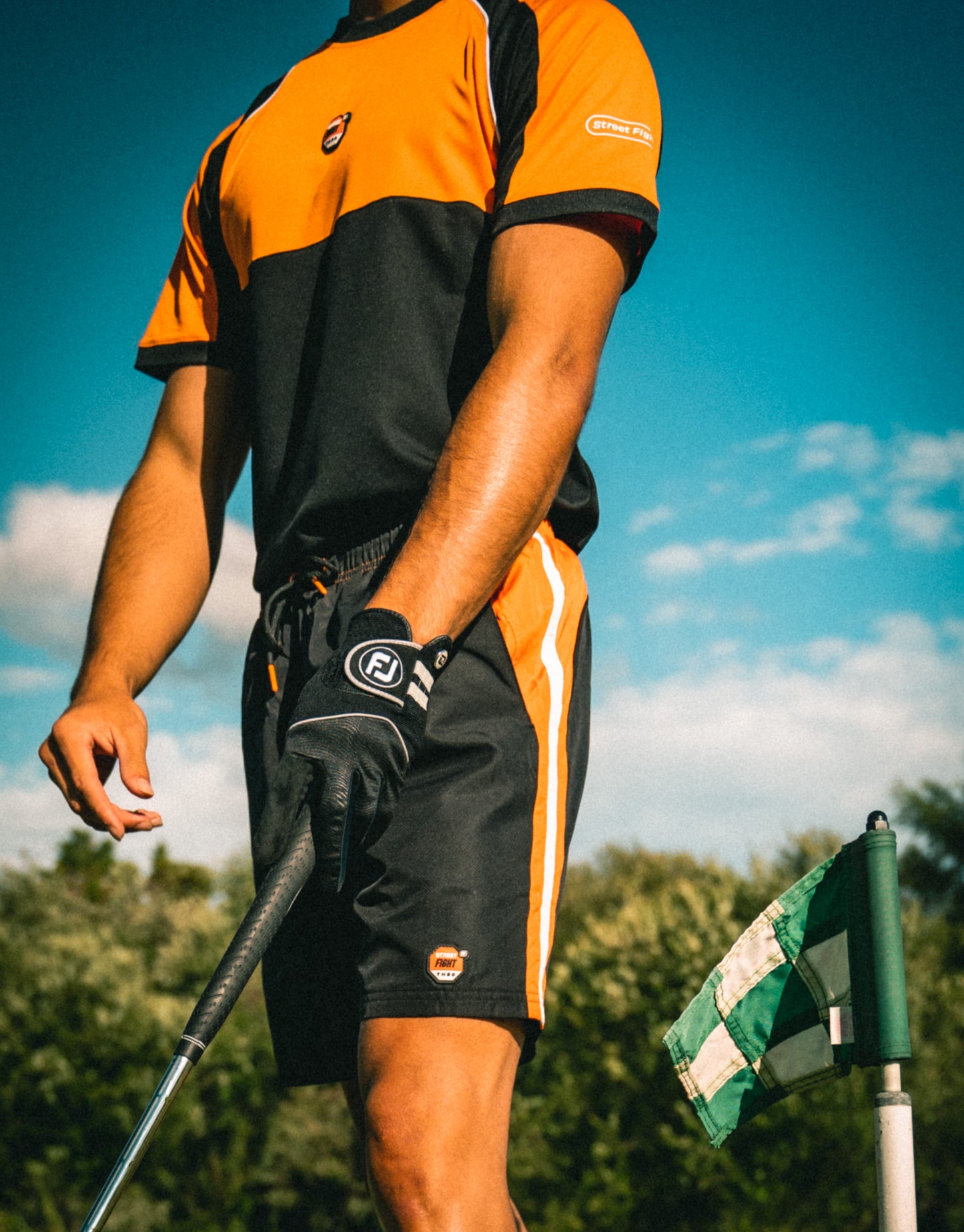Set short t-shirt SF x Th Black/Orange